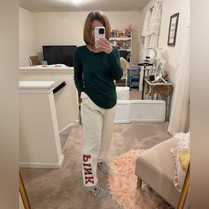 NWT PINK Victoria's Secret Loveshackfancy gray sweatpants